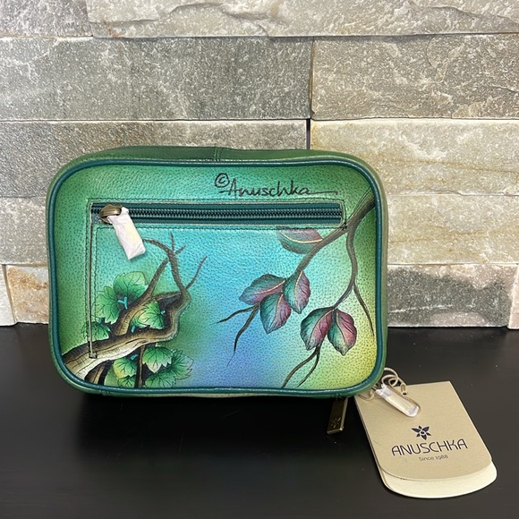 Anuschka Hand-Painted Leather Zippered Jewelry Case - Picture 7 of 11